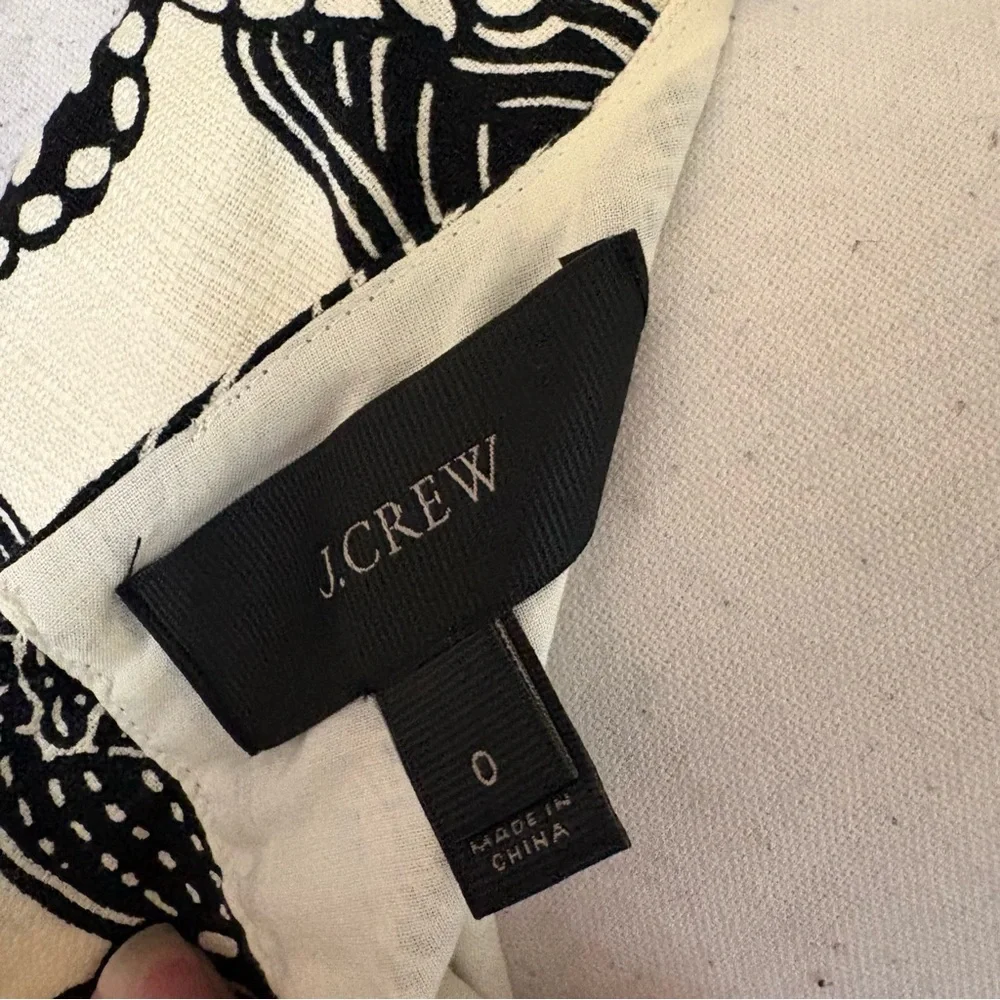 J CREW Notched Shell Polynesian Beaded Top‎ Size 0